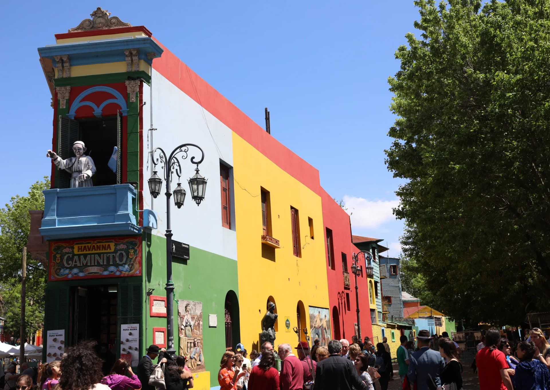 Fachadas coloridas de Caminito en La Boca, Buenos Aires