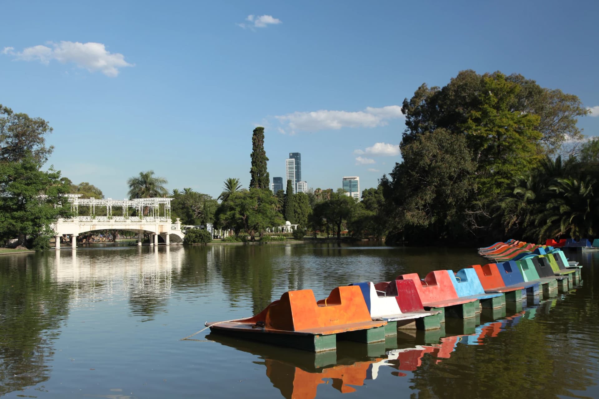 Lago y parque de los Bosques de Palermo, Buenos Aires